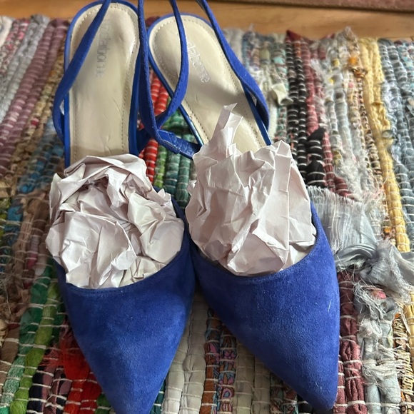 Vintage Y2K Liz Claiborne Royal Blue Suede Kitten Heels 8M - Picture 16 of 16